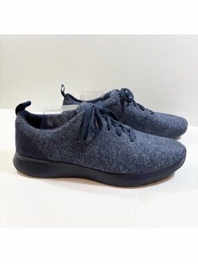Fitflop FlexKnit Merino Wool Sneakers Men's Size 12 Blue Suede Trainers Lace Up